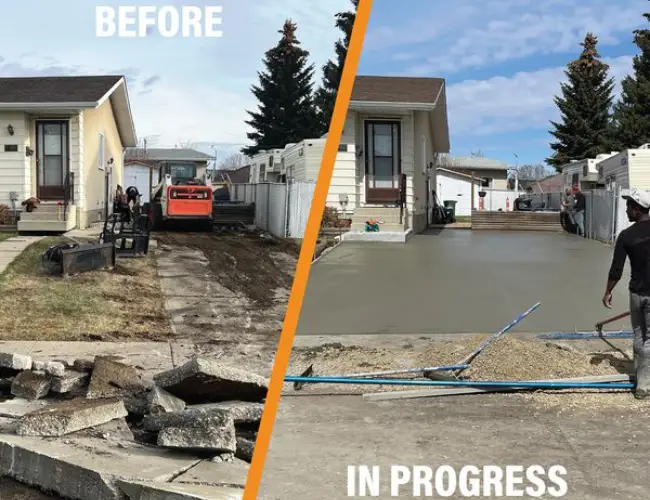 Our Process of working on a concrete projects in Alberta Edmonton