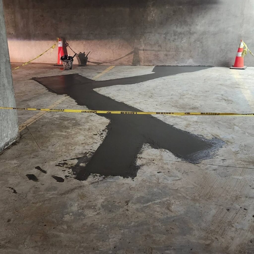 Precision concrete cutting and demolition on a commercial site